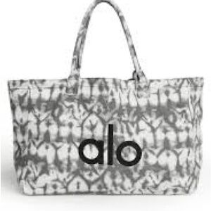 Alo Gray and White Tote Bag